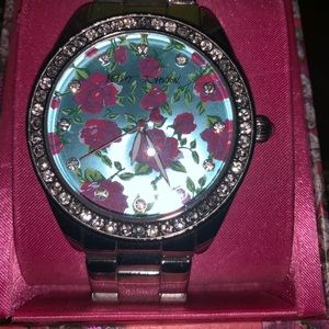 Betsey Johnson Floral Face Watch